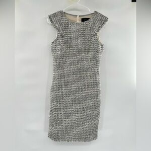 J. Crew Gray and White Tweed Dress